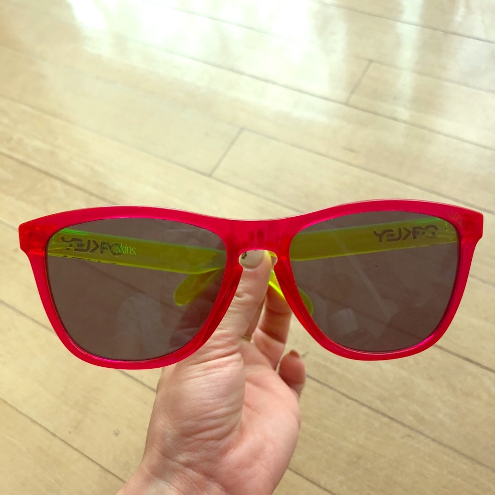 Oakley Frogskin in Red and Neon Green